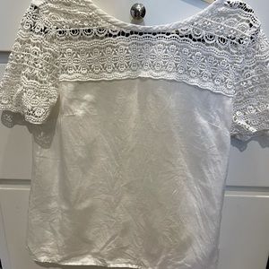 J crew white linen shirt